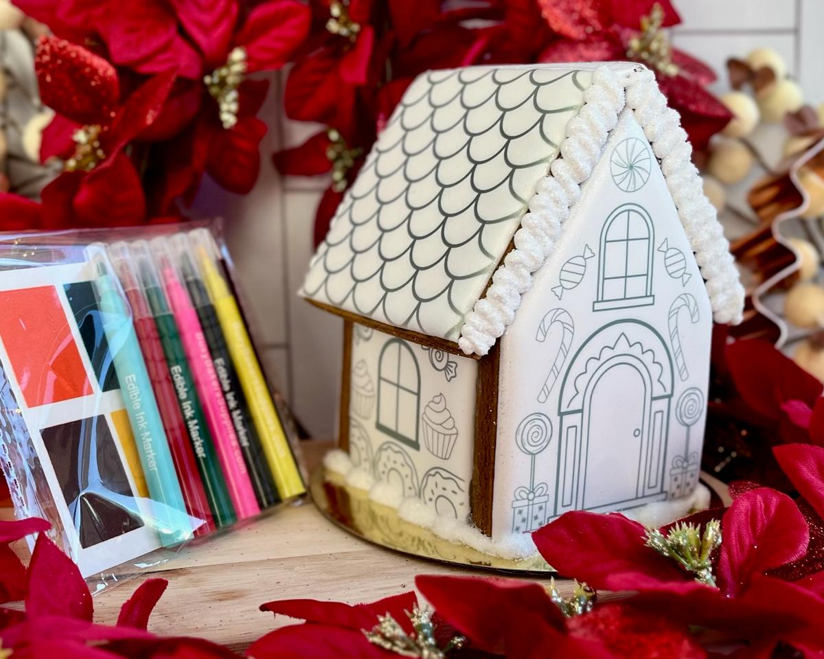 paint your own gingerbread house