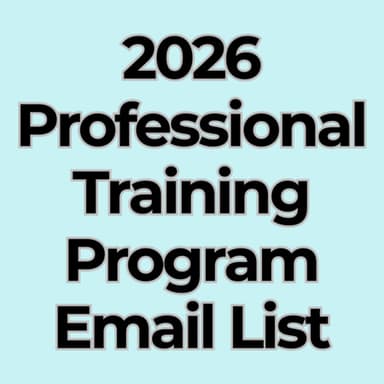 2026 Professional Training Program Email List  image