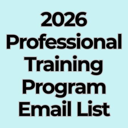2026 Professional Training Program Email List  image