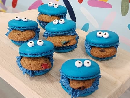 Cookie Monster French Macaron