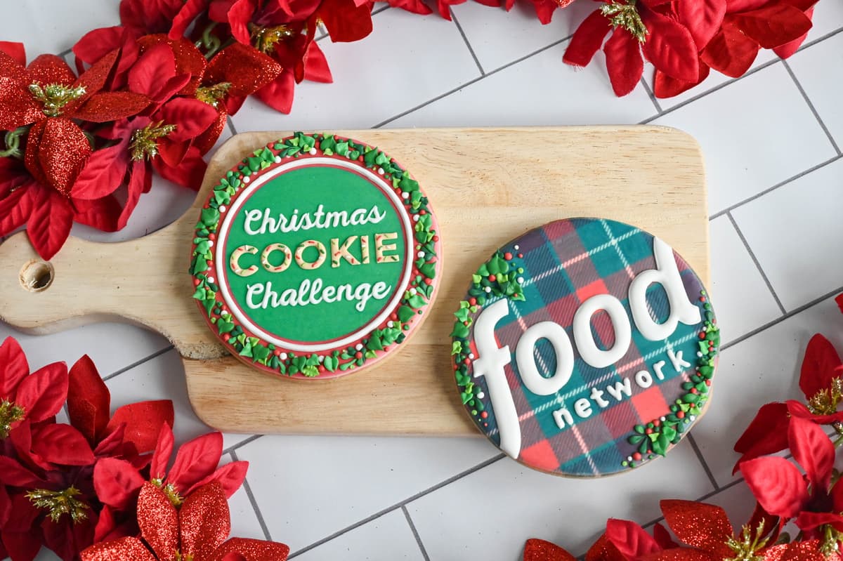 plate of christmas cookie challenge cookies